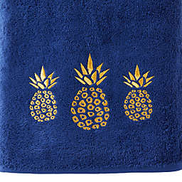 SKL Home Saturday Knight Ltd Gilded Pineapple Majestic Gold Embroidered Bath Towel - 27 x 50
