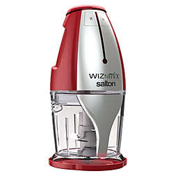 Salton WizNMix FP2102RD All-in-One Food Processor, Chopper & Blender, 750 ml, Red