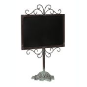 Cheungs Home Indoor Decorative Shabby Chalkboard with Detailed Base, Red