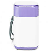 Costway 8lbs Portable Fully Automatic Washing Machine with Drain Pump-Purple