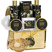 Lovery Bath & Body Gift - Honey Jasmine Scent - Deluxe 12pc Bath Set