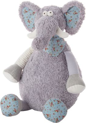 Mina Victory Elephant Plush Toy Grey 22&quot; x 26&quot; Stuffed Animal
