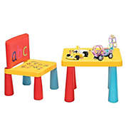 Infinity Merch Kids Plastic Play Table & Chair Set Multicolor
