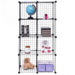 Hooya Imp.& Exp.  DIY 8 Cube Grid Wire Cube Shelves