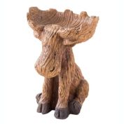 Plow & Hearth Resin Moose Birdbath