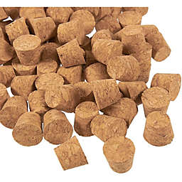 Juvale Size #1 Tapered Cork Plugs for Test Tubes, Mini Bottle Stoppers, DIY Crafts (0.4 x 0.3 x 0.5 In, 100 Pack)