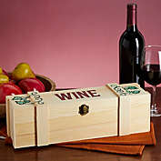 Stock Preferred Single Bottle Wooden Wine Gift Box with Hinged Clasp,13.8x4x3.9"