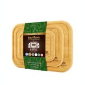 Royal Craft Wood Rounded Cutting Board Set of 3, Natural