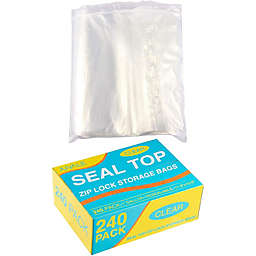 Juvale Clear Resealable Bags, Top Seal Zipper (1 Gallon, 240 Pack)