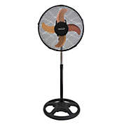 Brentwood 3 Speed 12in Oscillating Stand Fan in Black