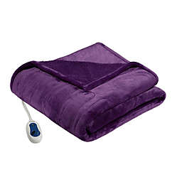 Beautyrest. 100% Polyester Solid Microlight to Berber Heated Blanket.
