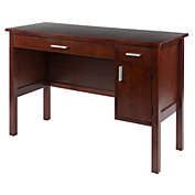 Contemporary Home Living 44.75" Walnut Finish Home Office Writing Desk