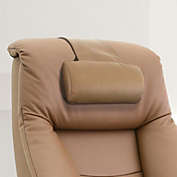 Progressive Furniture. Relax-R(TM) Cervical Pillow in Sand Top Grain Leather.