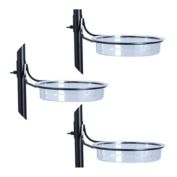 Ashman Online Premium Bird Feeding Station Bath Tray, Set of 3 (Metal Ring is NOT Included)