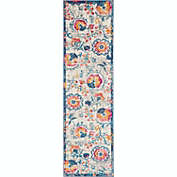 Nourison Passion 2&#39;2" x 7&#39;6" (8&#39; Runner) Ivory Area Rug Bohemian Transitional Vine and Bloom by Nourison