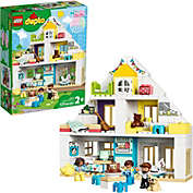 LEGO DUPLO Town Modular Playhouse 10929 Dollhouse with Furniture and a Family, Great Educational Toy for Toddlers (130 Pieces), Multicolor
