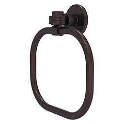 Allied Brass Continental Collection Towel Ring with Grooved Accents