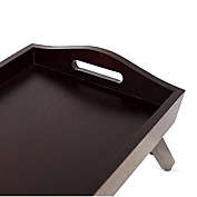 Infinity Merch Wood Bed Tray with Folding Legs in Brown
