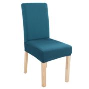 Infinity Merch 1 Piece Stretch Jacquard Chair Covers for Dining Room - Blue