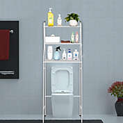 SalonMore Bathroom Storage Unit Space-Saver Rack with 3 Shelves in White