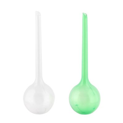 Unique Bargains Garden Plant Plastic Self-watering Stick Watering Bulbs Globes Green Clear 2 Pcs