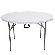 Infinity Merch 48inch Round Folding Table in White
