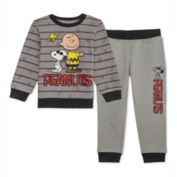 Peanuts Little Boy&#39;s 2 Pc Sweatshirt & Joggers Set Gray Size 7