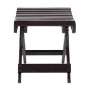 Stock Preferred Children Multi-function Collapsible Bamboo Stool in Brown