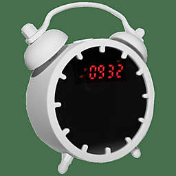 Link Retro LED Vintage Alarm Clock and Wireless Speaker - Great For Bedrooms, Dorm Rooms, Offices and More! - White