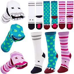 Okuna Outpost Long Sock Puppets Kit for Kids, DIY Craft Set, 3 Designs (3 Pairs)