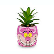 Disney Alice In Wonderland Cheshire Cat 3-Inch Ceramic Mini Planter w/ Artificial Succulent   Small Flower Pot, Faux Indoor Plants For Desk Shelf, Home Decor Trinket Tray   Cute Gifts and Collectibles