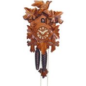 Alexander Taron 9.25" Brown, Black, and White Engstler Contemporary Full Size Weight-Driven Cuckoo Clock