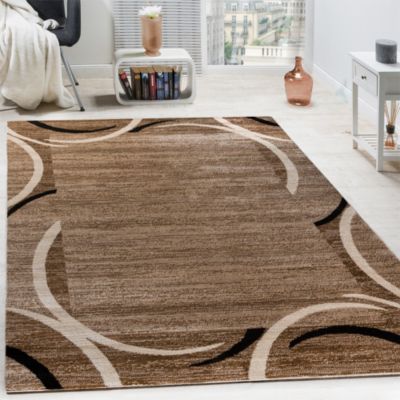 Paco Home Modern Area Rug for Living Room Classic Design with Border
