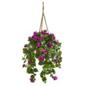Nearly Natural Bougainvillea Artificial Plant in Hanging Basket