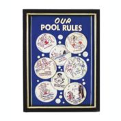 RAM Outdoor Decor Wall Art Rules Sign for Swimming Pool Beach Lake