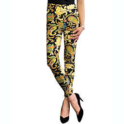 Wrapables Womens Ultra-Soft and Stretchy Printed Leggings for Activewear and Workout / Paisley Floral