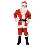 Fun World Red and White Santa Suit Plush Child Christmas Costume - Large