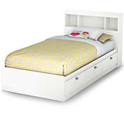 South Shore Spark Storage Bed And Bookcase Headboard Set - Pure White