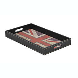 Cheungs Indoor Home Decorative Kitchen Dining Serving Plate Wooden Union Jack Rectangular Tray
