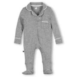 Paper Cape Baby Girls or Boys One Piece Notch Collar Pima Cotton, Footie Pajama