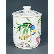 AA Importing Birds and Flowers Round Jar with Lid