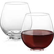 Zulay Kitchen 14.5oz Stemless Wine Glasses Set - 2 pack