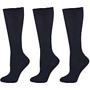 Sierra Socks Women&#39;s Classic Cable Knit Cotton Knee High Socks 3 Pair Pack