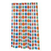 Carnation Home Fashions E" x tra Long "Abbie" Fabric Shower Curtain - Multi 70" x 84"
