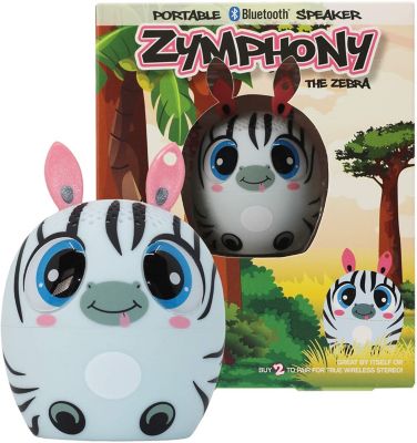 My Audio Pet Mini Bluetooth Wireless Speaker For Kids of All Ages TWS  - Pairs With Any My Audio Other Pet Speaker - Zymphony The Zebra