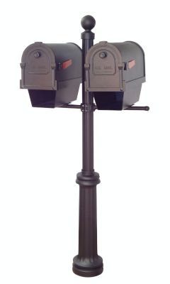 Special Lite Products Company Savannah Curbside Mailboxes With Newspaper Tubes And Fresno Double Mount Mailbox Post