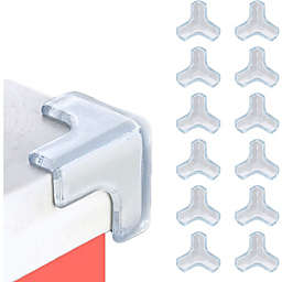 Necano, 12Pcs Corner Safety Protector T Shaped Table Corner Guards Safety Strong Adhesive Tape Corner Protector Edge Bumpers Guard for Desks,Cabinets,Countertop Corner(Length  4.2cm/1.65inch)