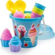 Beach Toys, Sand Toys, 16 Piece Ice Cream Mold Set For Kids 1.5-10 With Large 9" Beach
