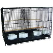 YML  Breeding Small Cage with Divider - 30 x 18, Black