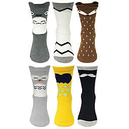 Wrapables My Best Buddy Socks for Baby (Set of 6), Woodland Buddies / Woodland Buddies